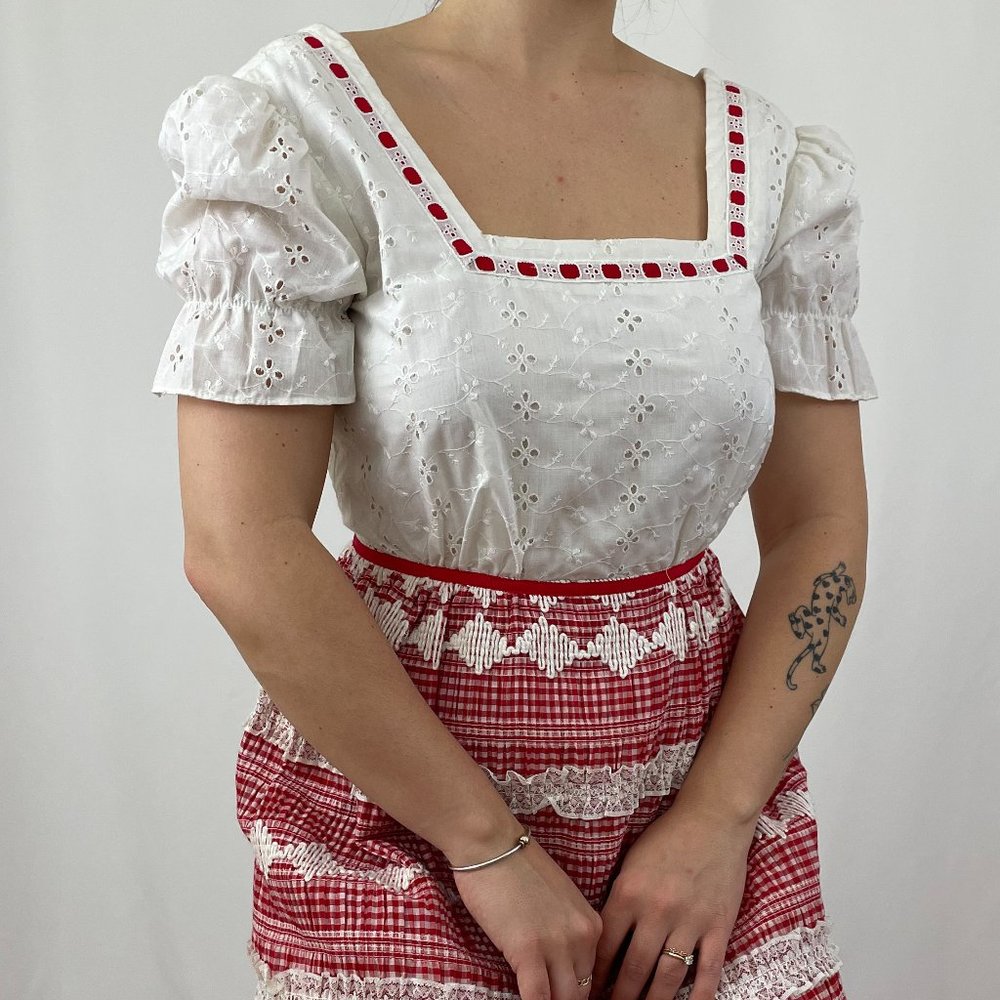 Vintage Open Back Prairie Dress